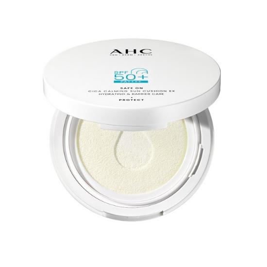 AHC Safe On Cica Calming EX Sun Cushion SPF50+ PA++++ Soothing UV Protection 25ml