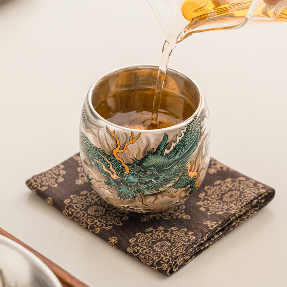 Creative Dragon Drinking Tea Cup Exquisite Tasting Tea Cup Household Personal Cup Chinese Tea Set Master Cups Gift for Friends