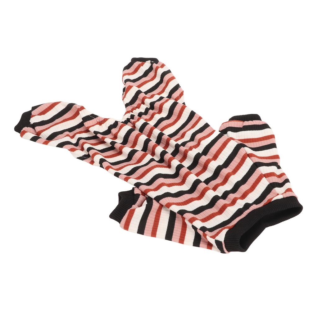 Striped Dog Pajamas Classic Lightweight Warm Comfortable Stretchy Dog Clothes Jumpsuit for Spring S
