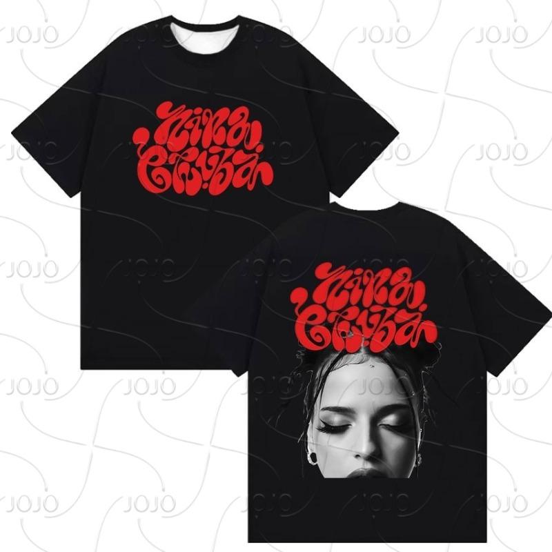 Nina Chuba Gira del Álbum 2025 Camiseta Estampada Hombre Mujer Ropa Hip Hop Camisetas de Manga Corta Moda Retro Camiseta Oversize