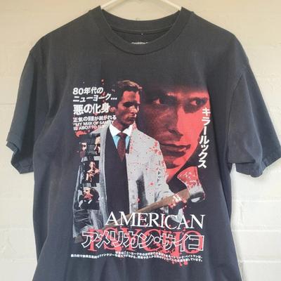 Rucking Fotten American Psycho Japanisches Poster T-Shirt - Größe L