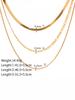 Uworld Gioielli Semplici Placcato Oro 18K Collana a Strati Catena Piatta Serpente Collana a Corda Serpente in Acciaio Inossidabile Regalo