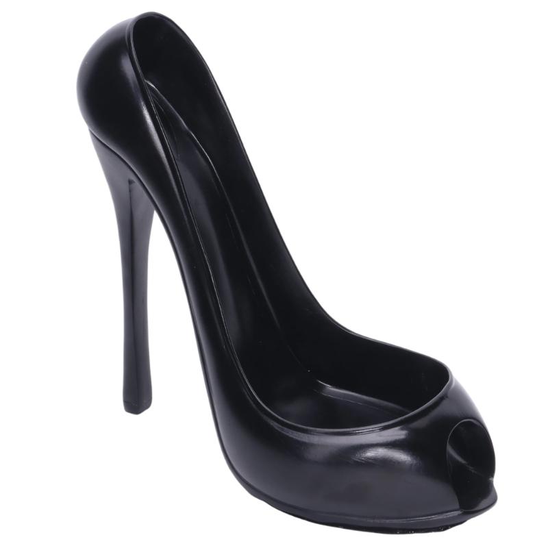 High Heel Wine Bottle Stand, Decorative Open-Front Display Accent for a Dining Table, Sideboard, or Wine Cabinet