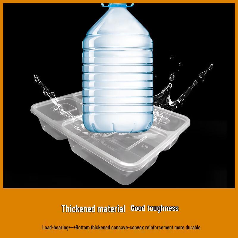 Disposable Microwaveable 4-Compartment Takeaway Container