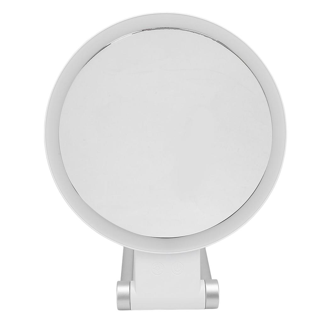 Travel Makeup Mirror Dual Sided Round Shape Foldable 1X 20X Magnification LED Lighted Vanity Mirror