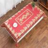 Waterproof Oil-Proof Red Yarn Tablecloth for Dining or Coffee Table (90x150 Cm) - New Year Design