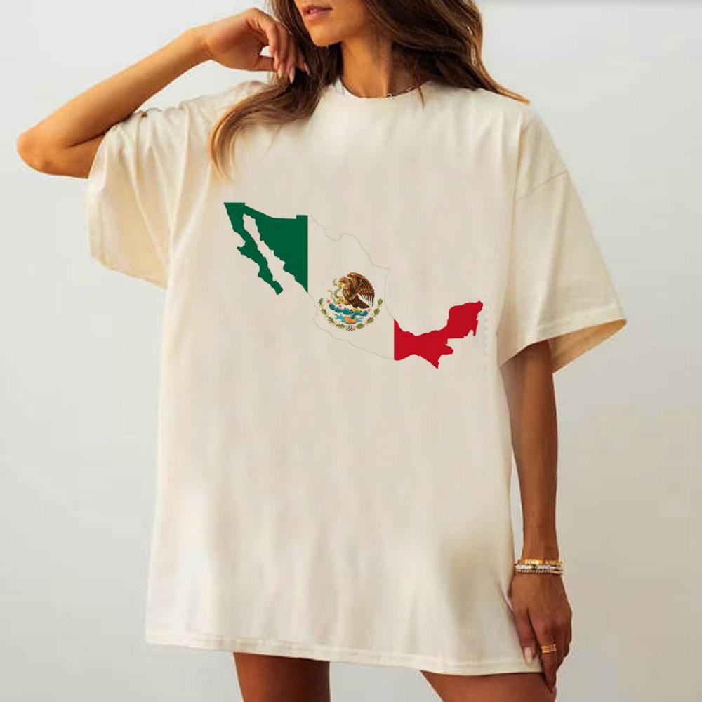 T-shirt Messico Donna streetwear Traspirante grafica kawaii Retro t-shirt Colorata Anni '80 Psichedelica Grunge Comoda