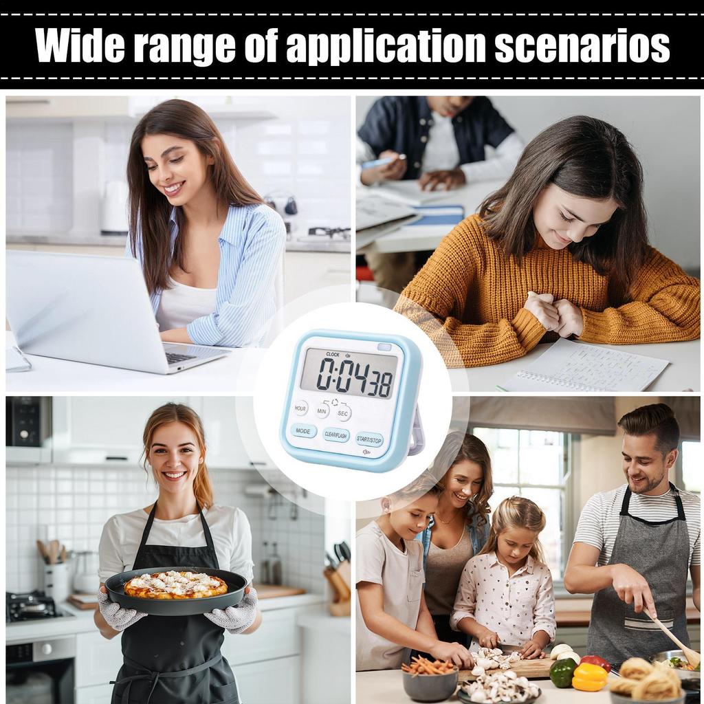 Timers For Cooking Digital Display Countdown Clock Portable Multifunctional Kitchen Timer For Study Bathroom Cooking Meditation