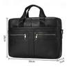 Men's Business Briefcase Fit 15" PC Genuine Leather Handbag Real Leather Male Laptop Handbag A4 Office Man Crossbody Bag