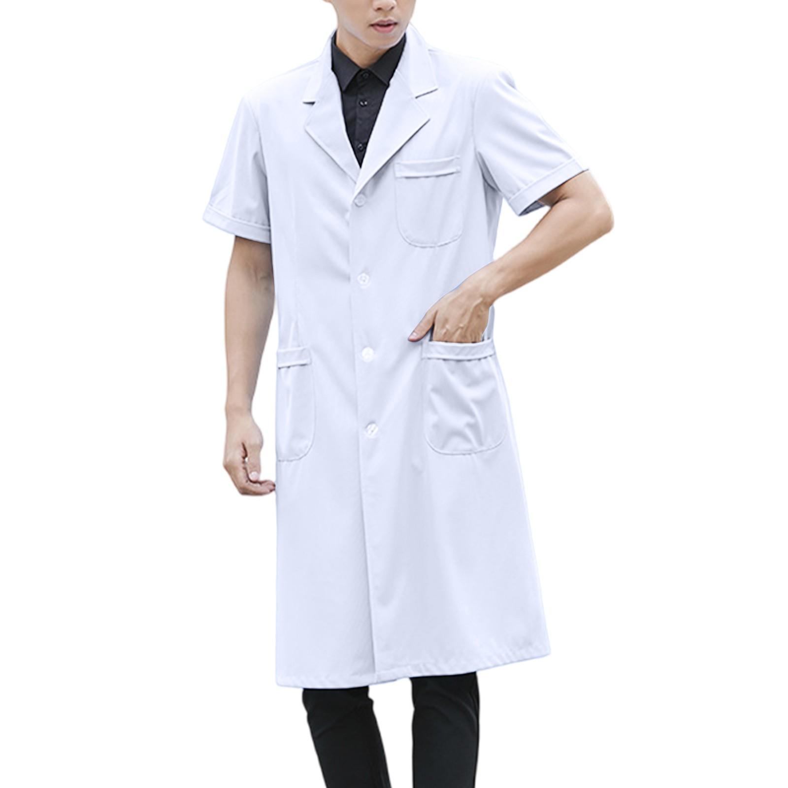 

Short-sleeved Saint Shirley Men And Women Blue Labor Insurance Laboratory Pharmacy Work Clothes M білий