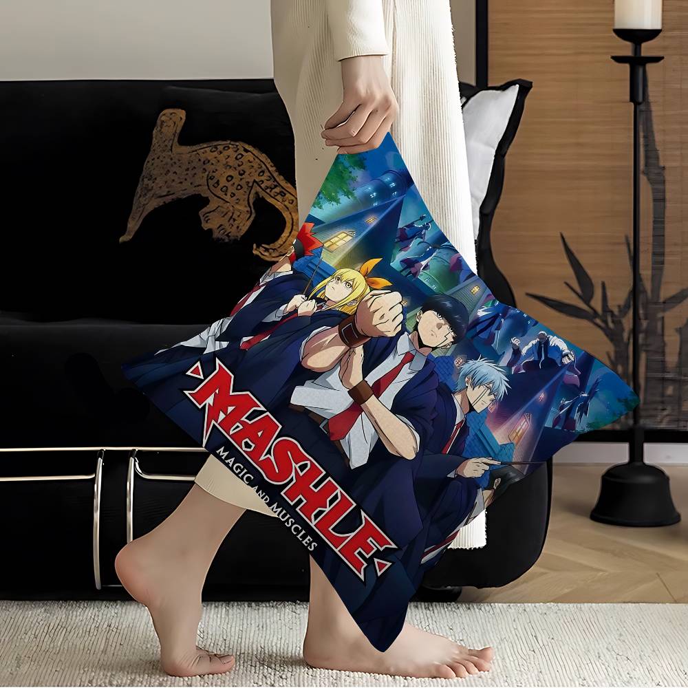 Japanese Anime MASHLE MAGIC AND MUSCLES Cushion Cover Polyester Sofa Cushions Decorative Throw Pillows Home Decoration