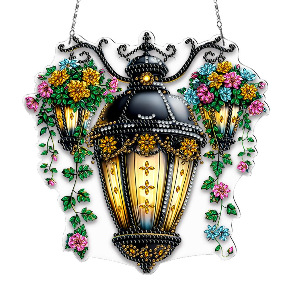 Acryl Spezielle Form Schönes Muster Diamantmalerei Hängeornamente Set Diamantmalerei Hängedekorationen Heimdeko