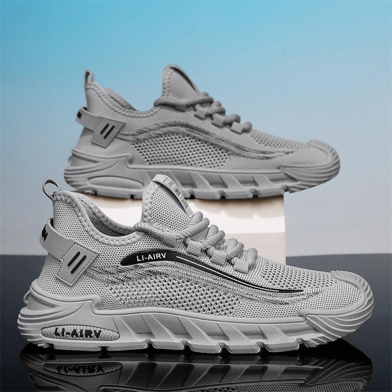 

Shoes spring 2025 new mesh thin fly woven breathable men s sports net shoes casual personality trendy shoes 44