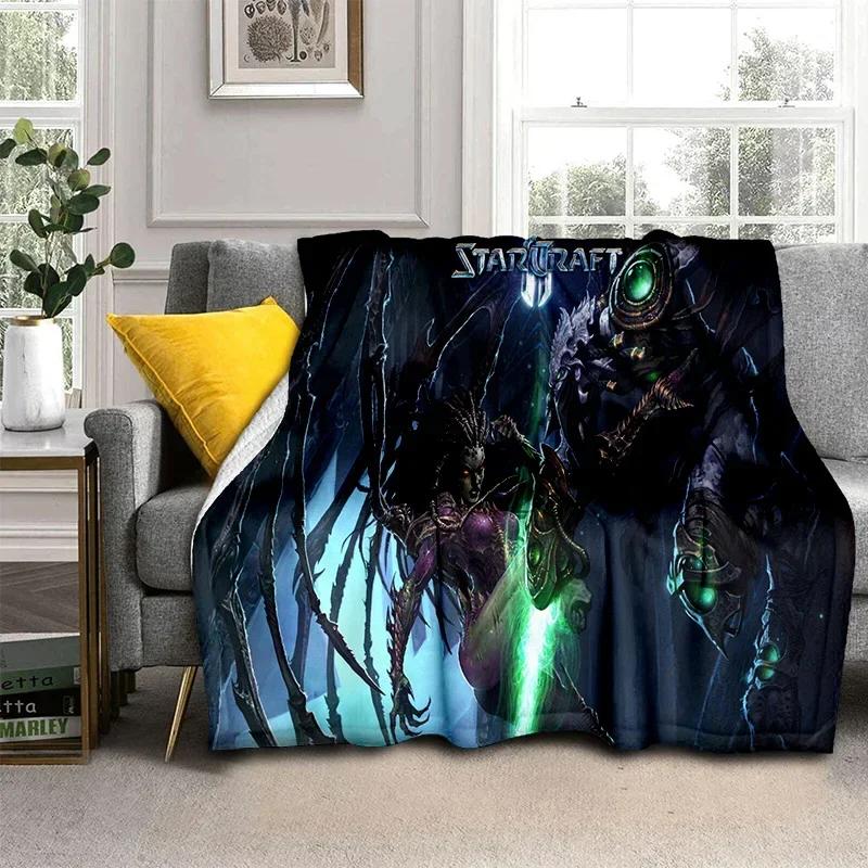 3D-Retro-Spiel StarCraft Gamer-Decke, weiche Überwurfdecke für Zuhause, Schlafzimmer, Bett, Sofa, Picknick, Reisen, Büro, Ruhedecke, Decke, Kinder