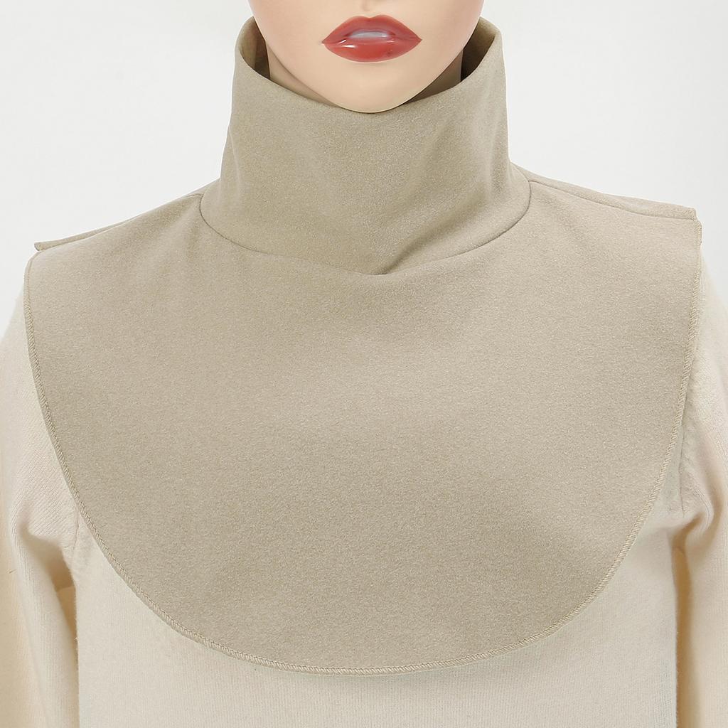 Ženy muslimské modální rolák falešné obojky islámský hidžáb elastické jednobarevné falešné límce krk kryt poloviční top příslušenství