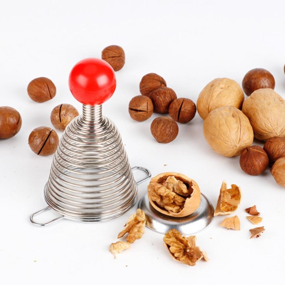 Effective Walnut Plier Stainless Steel Nut Shell Opener Spiral Spring Nutcracker  Kids