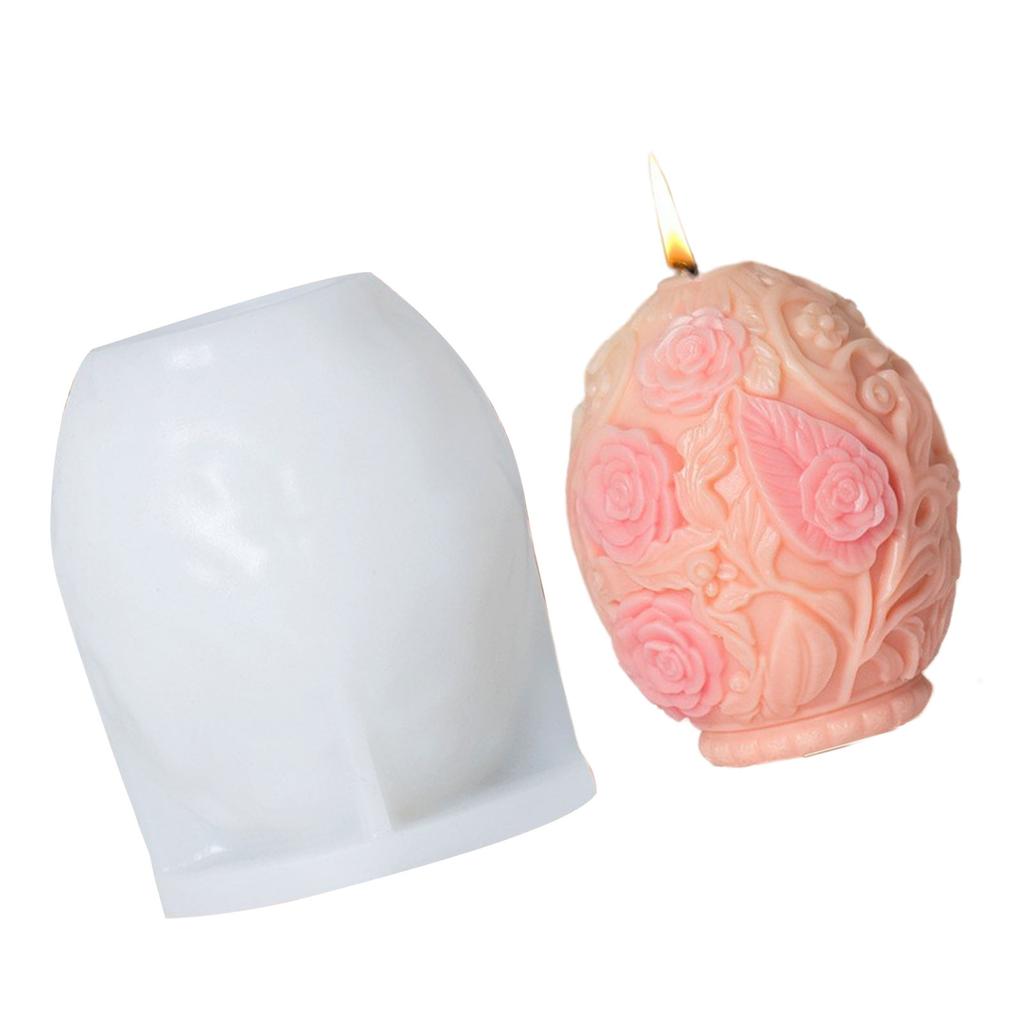 Silikonformen Rosenblüten Relief Eier Kerzenformen Ornamentformen Epoxidharzformen Gipsformen zur Kerzenherstellung