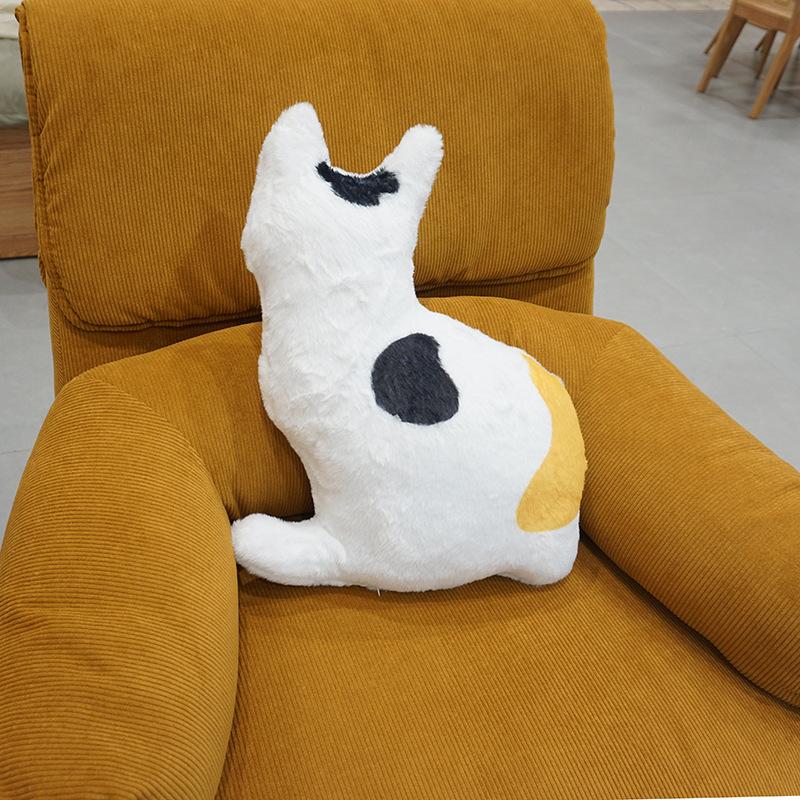 

Черный кот декоративная подушка плюшевая игрушка кукла трехцветная кошка кукла для дома диван подушка подушка тряпичная кукла 48*35cm（0.55kg）