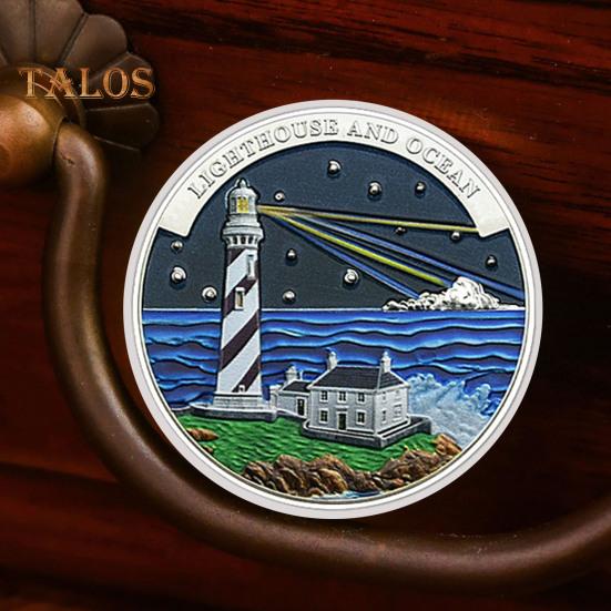 Lighthouse Ocean Coin Metal Collectible Coin Inspiring Long Voyage Travel Souvenir Coin for Self Collection Commemoration