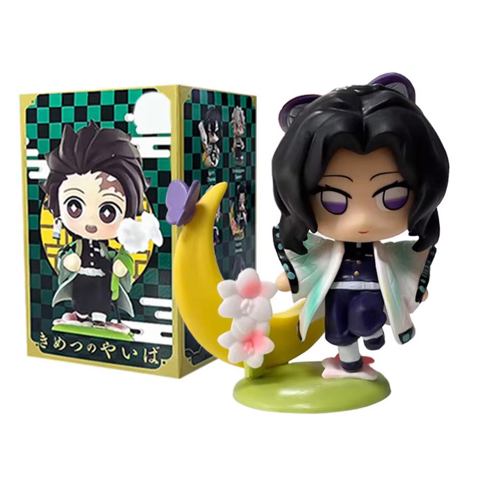 ! Anime Demon Slayer Blind Box Figure Tanjiro Kamado Nezuko cartoon PVC Model Desktop Ornament Child Christmas  New Year Gift
