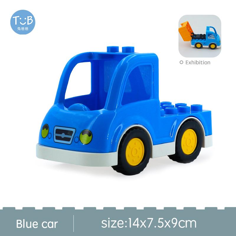 Big Size Building Blocks Sports Car Bus Jeep Truck Accessories Bricks Compatible with Duplos Children DIY Parts Kids Toys Gift