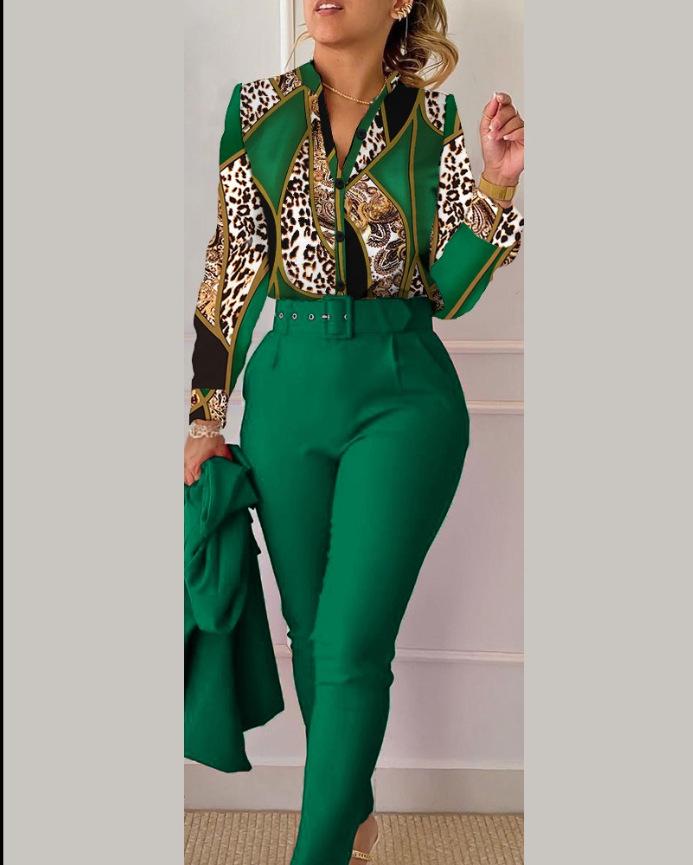 Spring Sweet Style Women's Polyester Long Sleeve Fashion Casual Set (No Jacket)