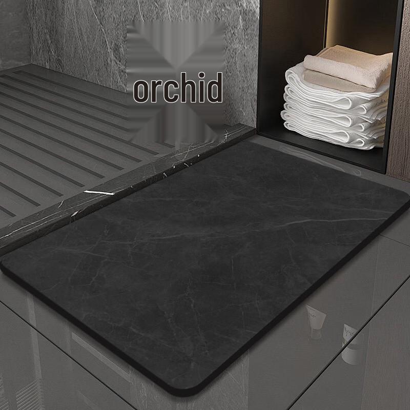 Wavy Marble Quick-Dry Bathroom Mat - Diatom Soft Absorbent Rug for Toilet, Door, and Sink