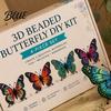 Creative DIY Hobby Kit 3D Beaded Butterfly Craft Kit Tiny Animal Handmade Art Set Weekend Activities with Instruction Cute 4-Pack Butterflies
