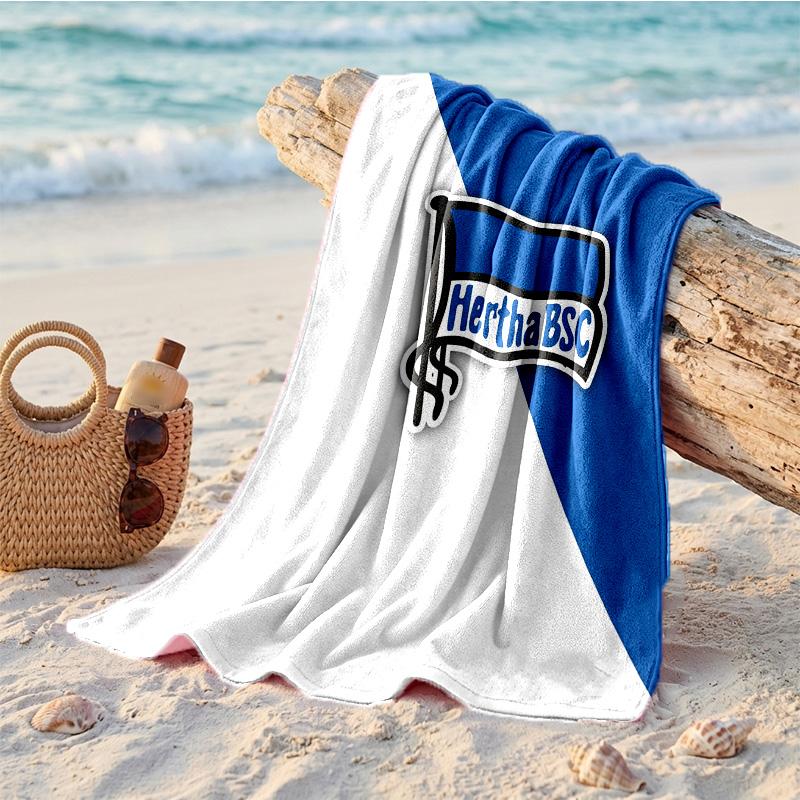 Hertha bsc FC Stampa Microfibra Asciugamano da Spiaggia Asciugatura Rapida Assorbente Grande Asciugamano per Spiaggia Nuoto Viaggio