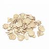 50PCS Mini Dog Paw Wood DIY Crafts Cutouts Wooden Little Cat Claw Shaped Ornaments for DIY Projects Pets Party Decorations