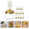 12pcs Christmas Candy Box Gold Transparent Dessert Box with Lid Baby Shower Wedding Return Gift Storage Boxes XMAS Favor Box
