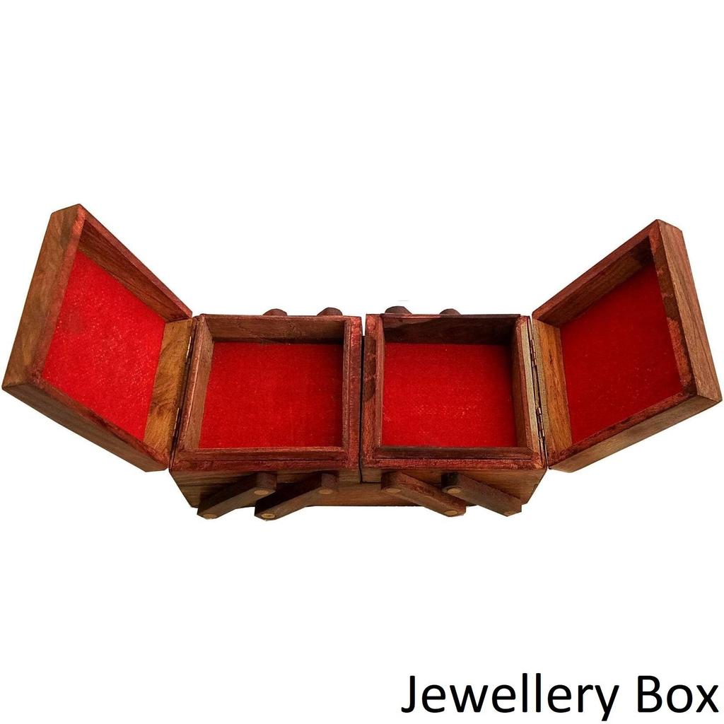 Karniproduction Handcrafted Jewellery Box 5 Vanity Box (Brown)