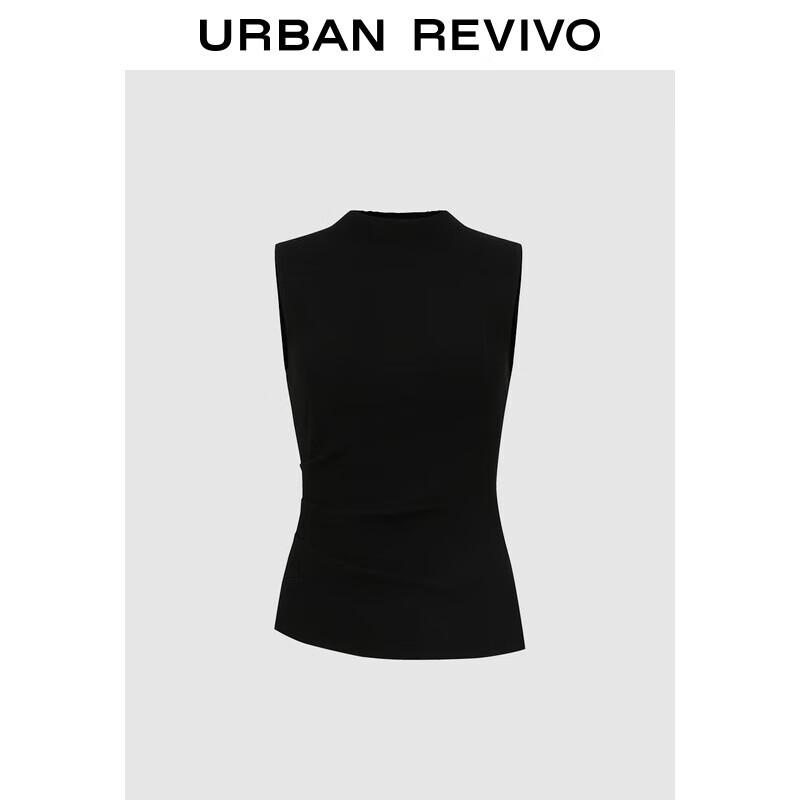 UR Women's Irregular Pleated Sleeveless Knit Top