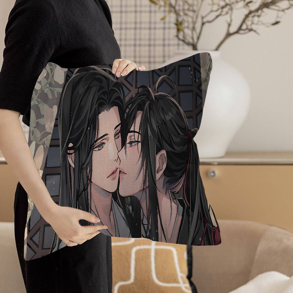 Anime Mo Dao Zu Shi Cushion Cover Car Throw Pillow Case For Sofa Car Christmas Gift 40x40cm 45x45cm