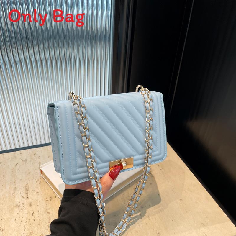 Street Style Small Square Pu Shoulder Bag With Lock Closure For Daily Use