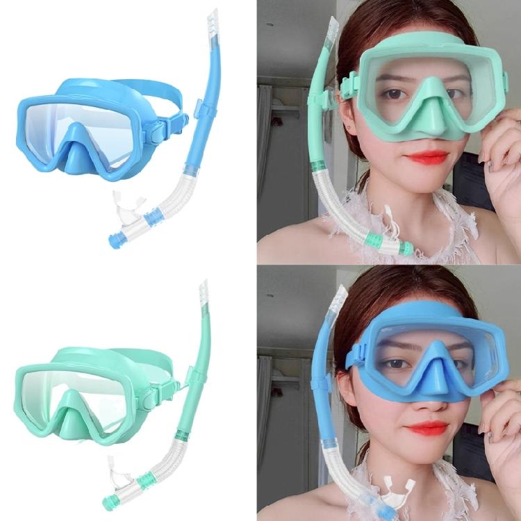 Adjustable Dry Snorkel Set with Diving Mask and Soft Silicones Seal Dry Snorkel Diving Goggles for Swimming Pool Ocean Use