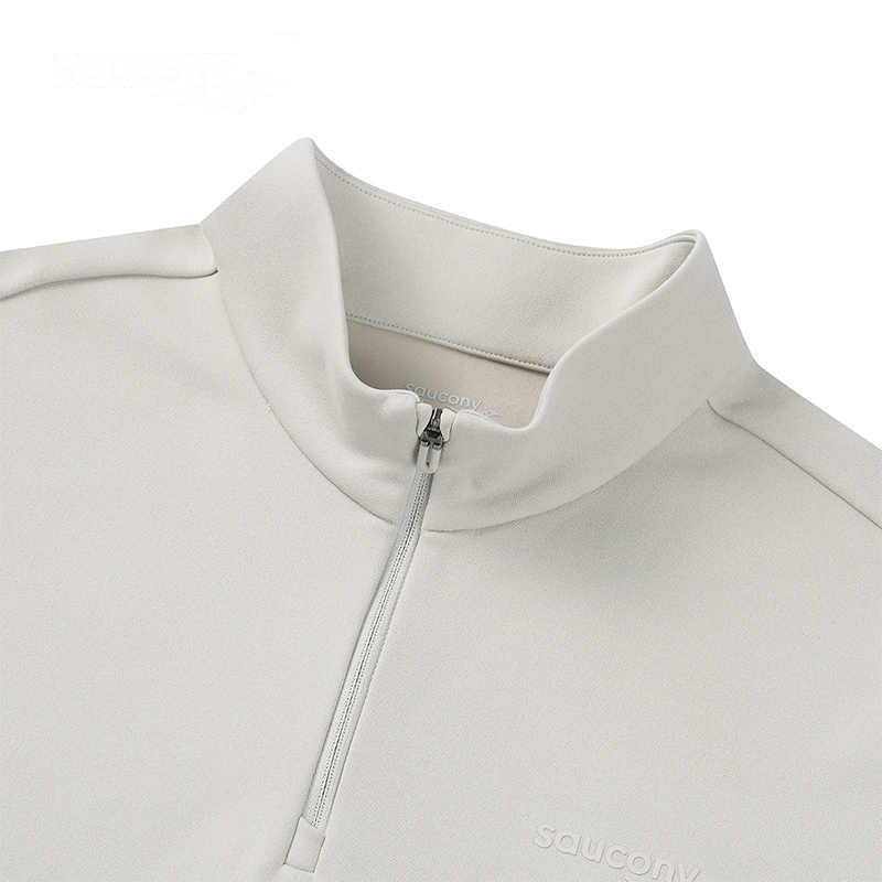 SAUCONY Fashionable Comfortable Versatile Moisture-Wicking Quick-Dry Long Sleeve T-Shirt Men Tops Smoke-Gray SA2259HZ01C-GR084