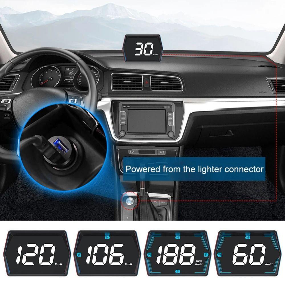 Portable GPS Car Digital Speedometer HUD Vehicle Speed Meter Car Head-up Display Speed Meter