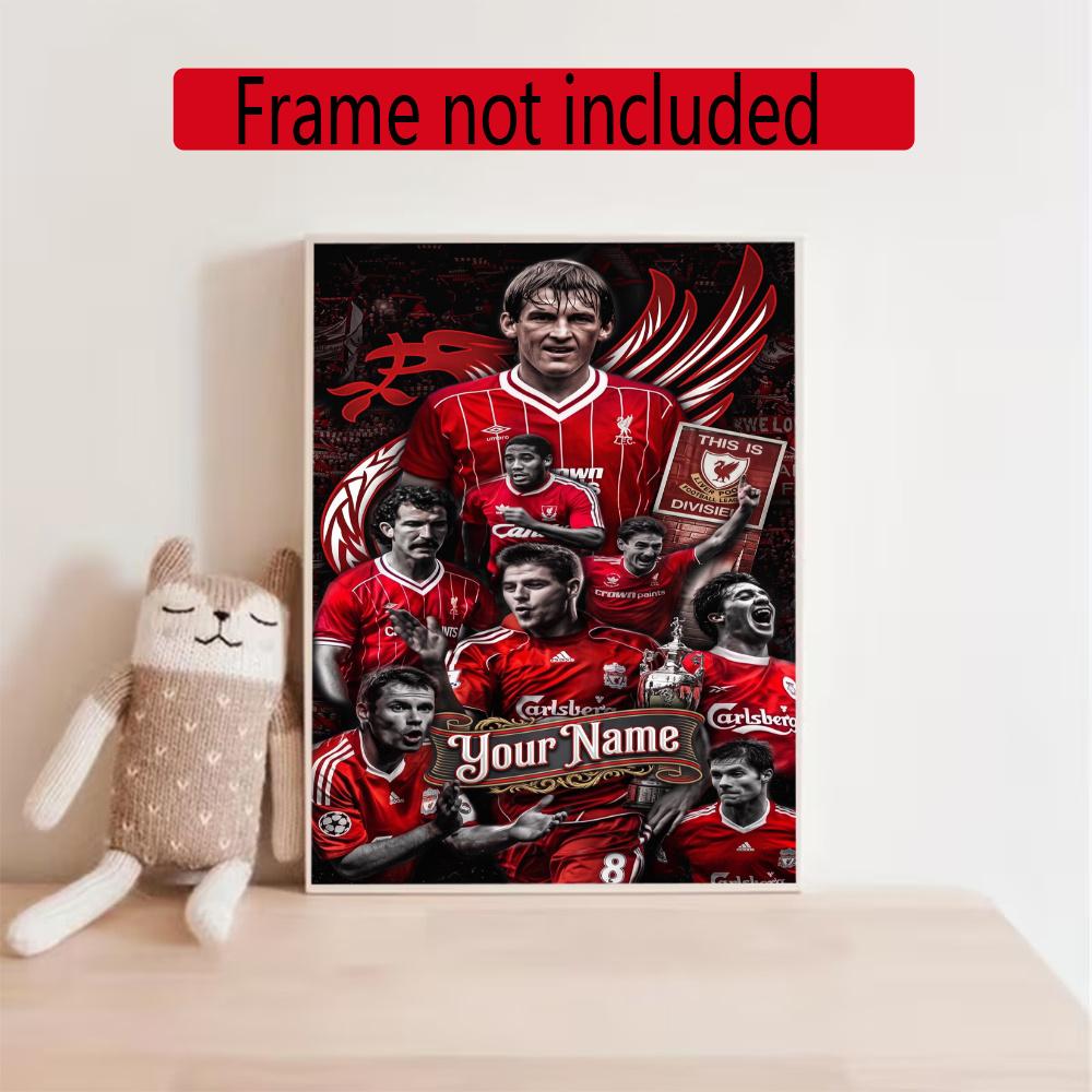 Liverpool Team Customize Text Diamond Painting Round Diamond Mosaic Suitable For Beginners Diamond Painting Rhinestones Gift Frameless