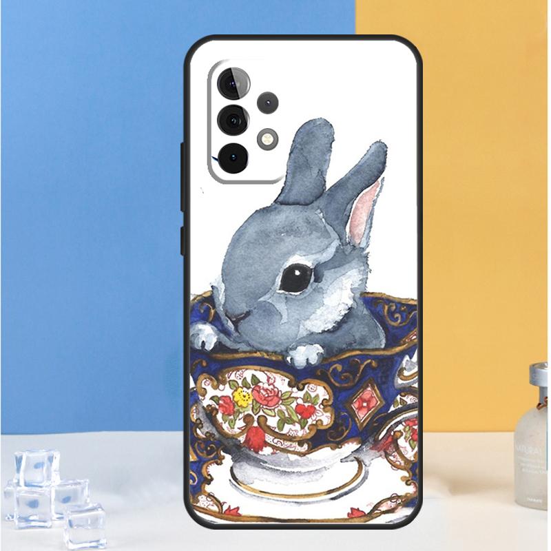 Cute Bunny Rabbit For Samsung Galaxy A16 A26 A36 A56 A13 A33 A53 A05 A06 A54 A34 A14 A32 A52 A55 A35 A15 Case