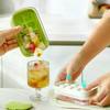 8 Grid Square Tray With Lid Flexible Easy Release Mold Reusable Ice Freezer For Cocktails Beverages