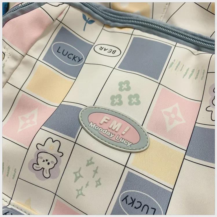 High-Quality Plaid Backpacks for Students - Children's, Primary, Junior High, and High School.