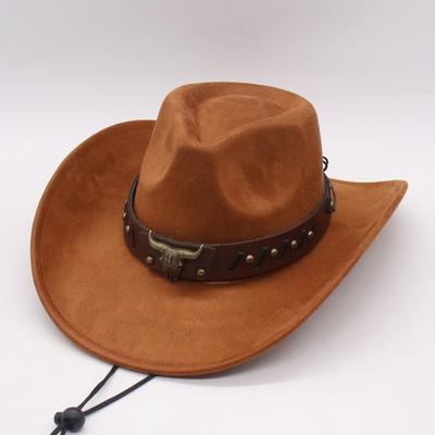 Chapeau de Soleil Protection Solaire Premium pour Homme Chapeau Cowboy Western en Feutre Chapeau à Large Bord Chapeau Haut de Forme pour Femme
