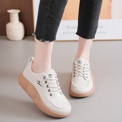 Spring New Basic Little White Shoes Female Students Casual Board Shoes Street Shooting Versatile Muffin Women's Shoes Thick Sole