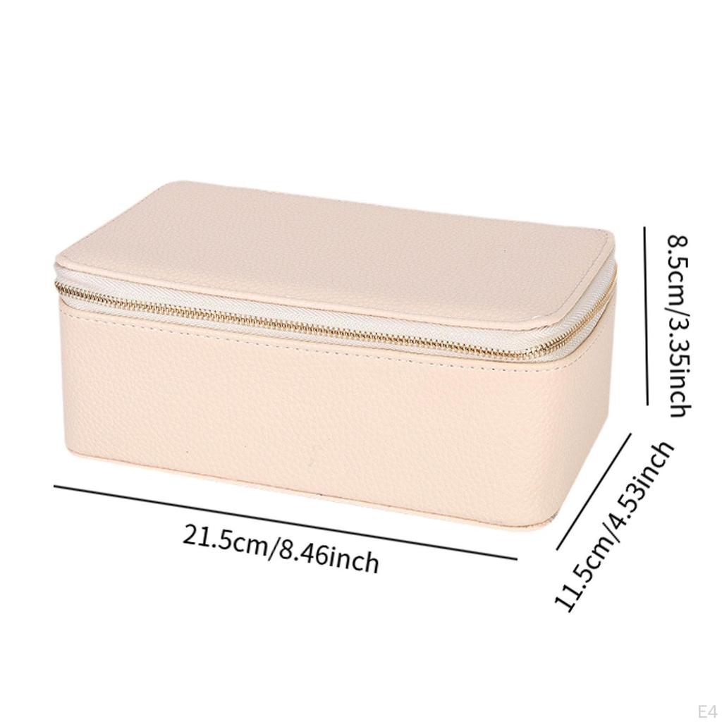 Schmuckschatulle Organizer mit 12 Taschen für Ohrringe Halskette Valentinstag