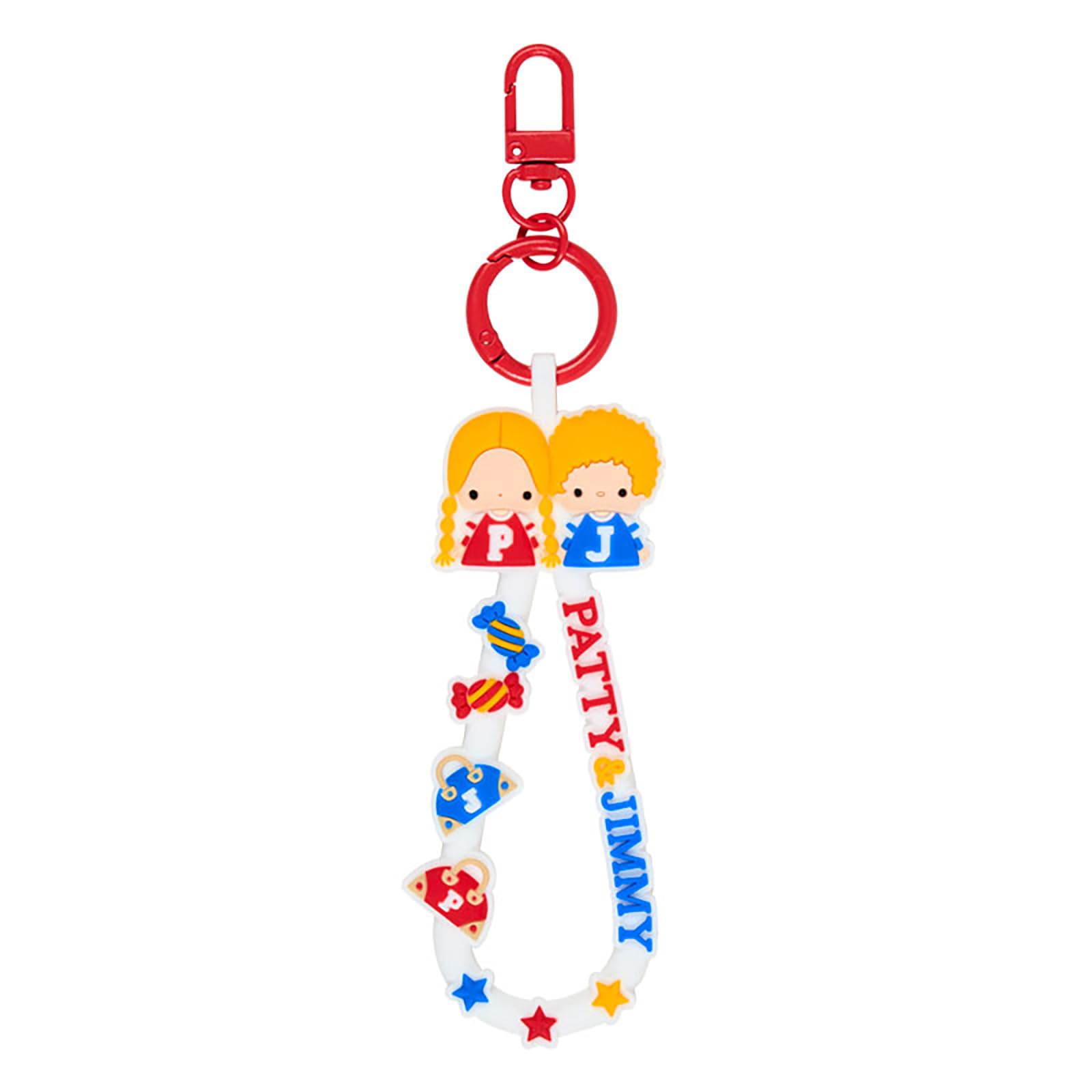 Sanrio Rubber Cord Keychain Grand Prix 1st Patty Jimmy 829510 (Character Edition) &