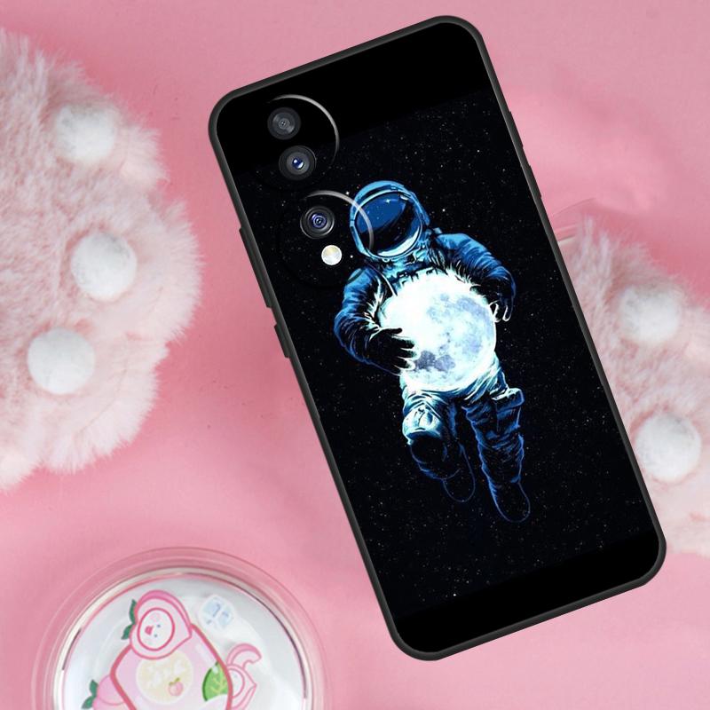 Space Moon Astronaut Case For Honor Magic 6 5 7 Lite Honor 200 Pro 50 70 90 Lite X9b X9a X8b X8a X8 X9 X9c Cover