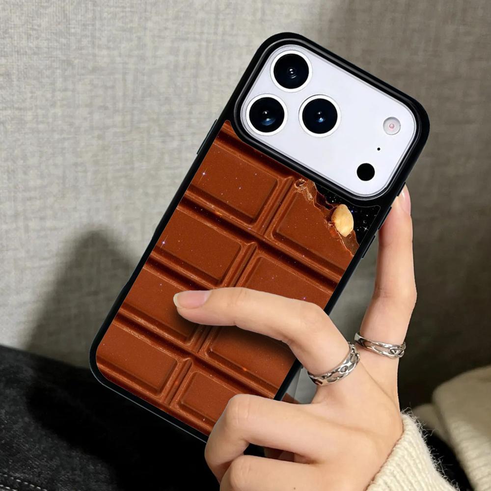 Capa Case for iPhone 17 Air 16 Pro Max 15 Plus 11 13 Mini 14 12 Back Phone Cover Chocolate Bar