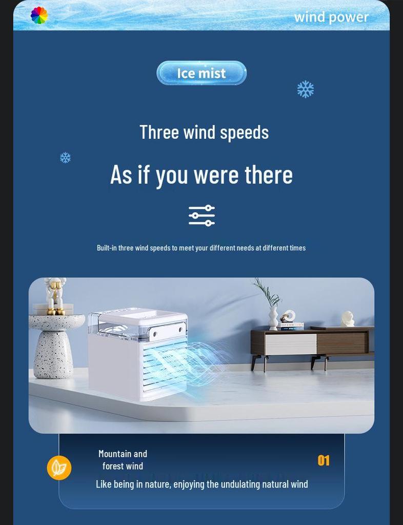 2024 Dual Spray USB/Plug-in Mini Desktop Air Fan