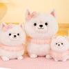 Adorable Pomeranian Plush Dog Toy Realistic Soft Cuddly Stuffed Animal Decoration